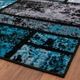 thumbnail image 3 of Luxe Weavers 1007 Turquoise Geometric Modern Area Rug 4x5, 3 of 7