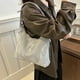 thumbnail image 1 of Bolso grande para mujer | Bolso con asa de moda y bolsillo grande | Correa ajustable para el hombro | Bolso ligero en gris, rosa y blanco para viajes, compras y uso diario, 1 of 7
