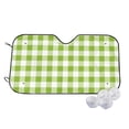 thumbnail image 2 of Lsque White Green Plaid Car Windshield Sun Shade | Accordion Folding Style Auto Shade for Car Truck SUV Van | Blocks UV Rays Sun Visor Protector | Small, 2 of 7