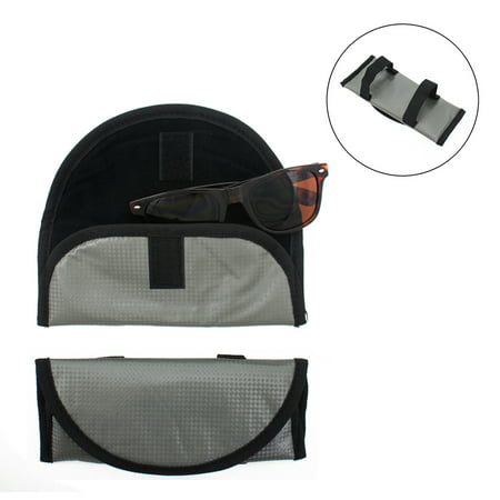 2 Visor Sunglasses Soft Protective Cases Holders -Easy Storage For Car Or Truck