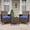 Brown + Blue, variant on IdealHouse 3 Piece Patio Furniture Set, Rattan Outdoor Furniture with 2 Chairs & Coffee Table, Modern Outdoor Seating Conversation Bistro Set for Garden Backyard Porch (Black and Beige)