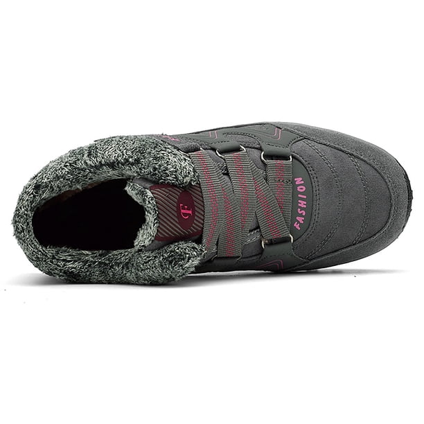 Zapatos casuales de invierno Forro de felpa Zapatillas de deporte de talla grande para hombres y mujeres (gris oscuro 36) Ehuebsd Para estrenar