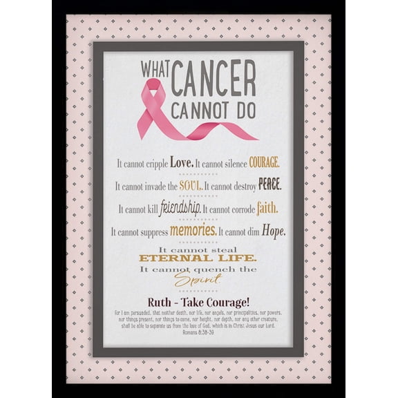 What Cancer Cannot Do | Personalized Cancer Encouragement Print, Wall Decor - Pink Ribbon