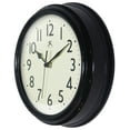 thumbnail image 4 of Infinity Instruments Nostalgic Plastic 9.5" Business/Office Indoor Wall Clock with Silent Movement, Black, 4 of 6