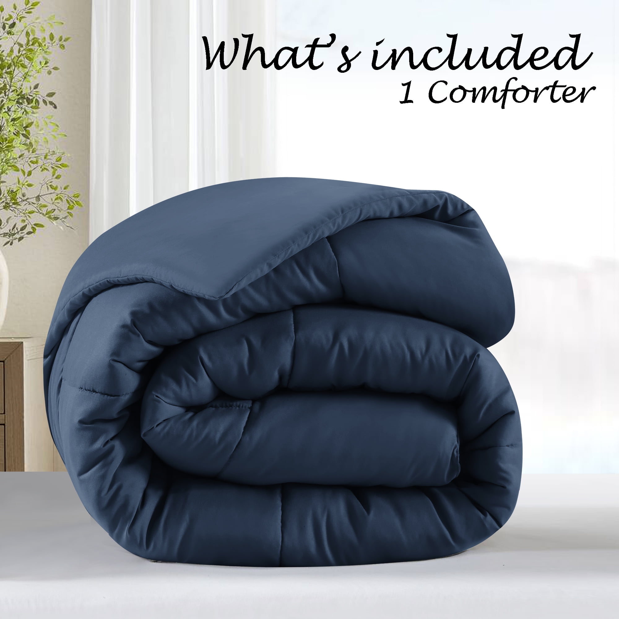 Swift Home Basic Down Alternative Comforter, All Season Hypoallergenic Cozy Comforter, Queen