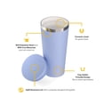 thumbnail image 3 of RTIC 20 oz Ceramic Lined Everyday Tumbler, Spill-Resistant Straw Lid, Periwinkle, 3 of 8