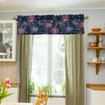 thumbnail image 3 of Yayeee Kitchen Valance Rod Pocket 54" x 18" Living Room Window Curtain, Red and Blue Fireworks Pattern, 3 of 6