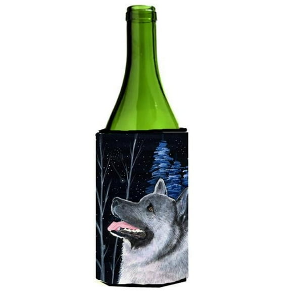 Starry Night Norwegian Elkhound Wine bottle sleeve Hugger