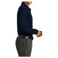 thumbnail image 3 of Yellow Rooster Mens Silk Touch Long Sleeve Polo with Pocket Navy M, 3 of 6