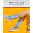 thumbnail image 5 of MeMoi Women's Flying Pigs Bamboo Crew Socks - Womens - Female, 9-11, Light Blue, 5 of 7