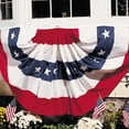 thumbnail image 4 of Huarong  4th of July Semicircle Bunting Flag Classic Blue Red Decorative Flag for Garden Porch Office and Lawn  60*120cm, 4 of 8