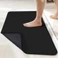 thumbnail image 1 of Alfombra de baño Bosap de goma ultrafina para baño, 43 x 68 cm, color negro, 1 of 6
