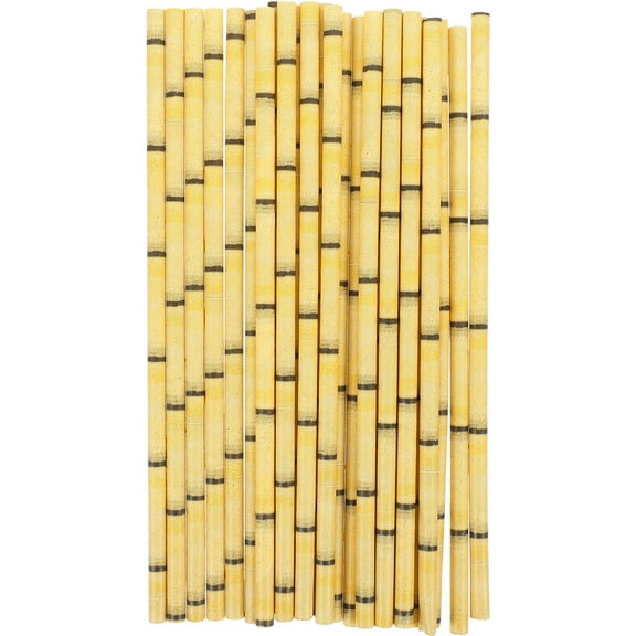 150 Pcs Bamboo Straw Straws Wedding Party Supplies Disposable Paper