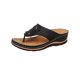 thumbnail image 4 of Women Pu Flower Clip Toe Flip Flops Sandals Wedge Slippers Slides Shoes, 4 of 5