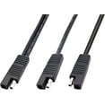 thumbnail image 3 of GHSDFBB SAE Y Splitter Extension Cable SAE 1 to 2 SAE DC Power Automotive Extension Cable 2 Pin Quick Connect Disconnect Plug SAE Connector 18AwG Wire for Solar Panel Charging(26cm-Black), 3 of 7