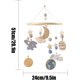 thumbnail image 4 of Mobile for Crib Wood Pendant 360 Degree Rotating Space Pattern Crib Mobile Calming Visual Stimulation Travel Sleep, 4 of 5