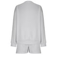 thumbnail image 6 of Patlollav Pntutb Women Sets,Ladies Long Sleeve Tops Sweatshirt Shorts Suit, 6 of 6