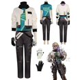 thumbnail image 2 of Disfraz de Cosplay de Valorant Deadlock, chaqueta de fantasía, pantalones, traje de juego de rol para mujer adulta, traje de tela para fiesta de carnaval y Halloween, 2 of 5