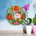thumbnail image 3 of Corona de Navidad de diamantes de imitación de taladro de forma especial con decoración de banda de lámpara colgante de llavero Hugtrwg Para estrenar, 3 of 6