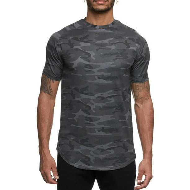Camisa Deportiva, Camisetas Fáciles De Combinar De Camuflaje De Secado Rápido Para Hombres Para Yoga