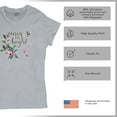 thumbnail image 4 of Tee Hunt Merry and Bright Cute Christmas T-Shirt Jolly Santa Xmas Women's T-Shirt Tee, Gray, Large, 4 of 5