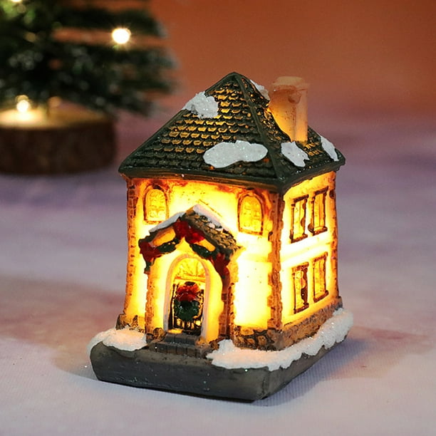 1pc Cadeau De Noël Diy Décoration Lumineuse Modèle De Maison