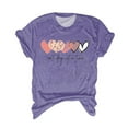 thumbnail image 2 of frariair ​Romantic Message Graphic Top Featuring Lightweight Fabric Ideal For Mental Wellness And Healing Practices​ Purple, 2 of 3