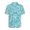 Blue White Abstract, variant on Geometric Pattern Men's Short Sleeve Shirt, Breathable Button Front Men's Short Sleeve Button Down Shirt Men's Short Sleeve Button Shirt for Travel Home