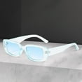 thumbnail image 2 of Gafas de sol rectangulares, gafas de sol retro de moda portátiles para viajes en bicicleta Azul, 2 of 9