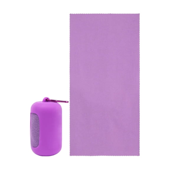 WDOBM Reusable Washcloths, 40x80cm Fast‑Cool Sports Towel With Silicone Storage Case, Highly Absorbent Quick Dry Machine Washable, Lightweight Sport Towels for Travel Fitness