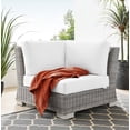 thumbnail image 1 of Modway Conway Outdoor Patio Wicker Rattan Corner Chair in Light Gray White, 1 of 9