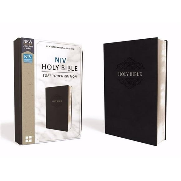 Zondervan 200351 NIV Sainte Bible & Soft Touch Edition - Imprimé Confort&44; Cuir Noirsoft