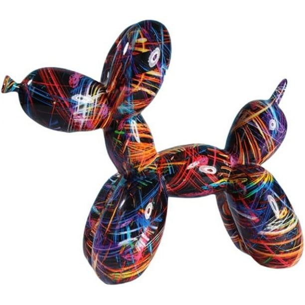 Adorno artístico XINYU perro con globos de colores vivos decoración para hogar y oficina