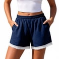 thumbnail image 6 of ByworldtasicNo Boundaries Lace Trim Elastic High Waisted Shorts for Women Summer Casual Loose Lounge Shorts, 6 of 6