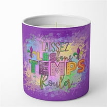 3.75 x 3.25 in. Unisex Laissex Les Bons Temps Rouler Mardi Gras 10 oz Decorative Soy Candle