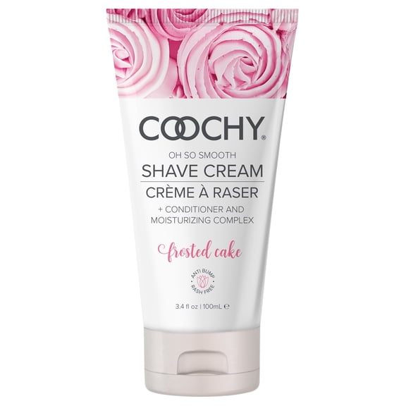 Coochy Shave Cream - Moisturizing Shave Lotion - Gentle Intimate Shaving Cream - For Bikini Area, Underarms, Legs & More - Rash-Free, Hydrating Formula - Frosted Cake, 3.4 oz