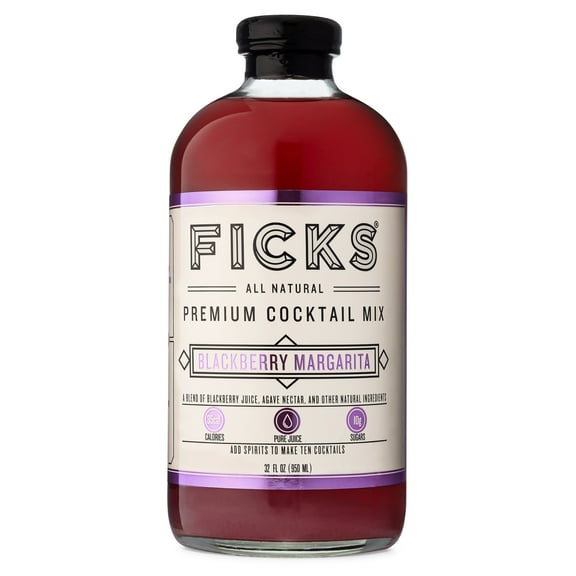 Ficks Margarita Blackberry Cocktail Mixer, 6-Pack, 32 fl oz