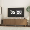 thumbnail image 4 of Aukfa Modern TV Stand for 75 inch TV with Door for Living Room Bedroom,Walnut, 4 of 5