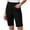 Black, variant on Admvng Womens Stretch Twill Shorts Plus Size Casual Work Office Bermuda Shorts