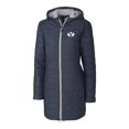 thumbnail image 2 of Women's Cutter & Buck Heather Navy BYU Cougars Rainier Primaloft Eco Hooded Long Coat, 2 of 3