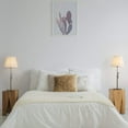 thumbnail image 3 of Adjustable Bedside Metal Table Lamp, Fabric Shade with Square Base - Silver, 3 of 8