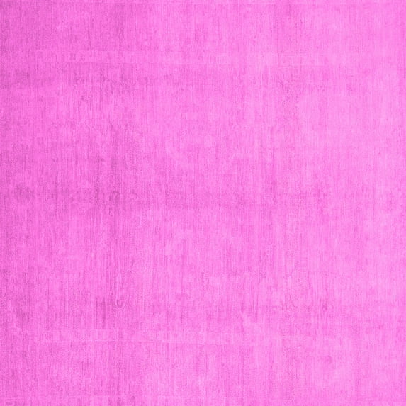 Ahgly Company Indoor Square Oriental Pink Modern Area Rugs, 7' Square