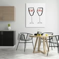 thumbnail image 2 of Stupell Industries Cheers Text Simple Wine Glasses Line Doodle Graphic Art Gallery-Wrapped Canvas Print Wall Art, 36x48, by Atelier Posters, 2 of 6