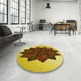 thumbnail image 4 of Ahgly Company Machine Washable Indoor Rectangle Transitional Bright Gold Yellow Area Rugs, 8' x 10', 4 of 7