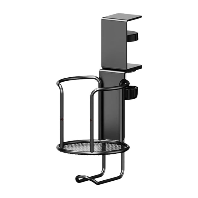 Portavasos giratorio de escritorio, portavasos para café, fácil instalación, multifunción, con clip para mesa, ajustable para mesa de café al aire