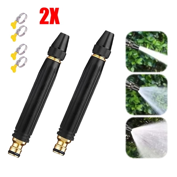 NefLaca 2PCS High Pressure Hose Nozzle Water Gun for Car Wash Garden Pressure Booster