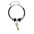 thumbnail image 2 of Delight Jewelry Goldtone Crystal Script ''Love'' Lil Sister Celtic Knot Leather Bead Bracelet, 7"+2" Extender, 2 of 4