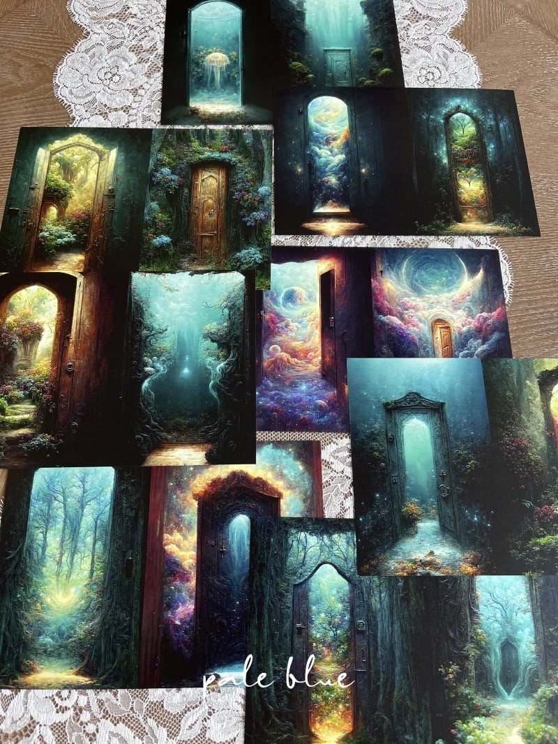 23 Sheets Enchanted Forest Scrapbook Paper - A5 Size DIY Junk Journal Material for Creative Crafting