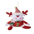 thumbnail image 4 of JeashCHAT Plush Reindeer Christmas Ornament, 7 inch Soft Stuffed Reindeer with Red Knitted Christmas Hat, Christmas Tree Hanging Decorations, Xmas Gifts, 4 of 4