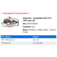 thumbnail image 2 of Carburetor - Compatible with 1979 - 1983 Jeep CJ5 1980 1981 1982, 2 of 2